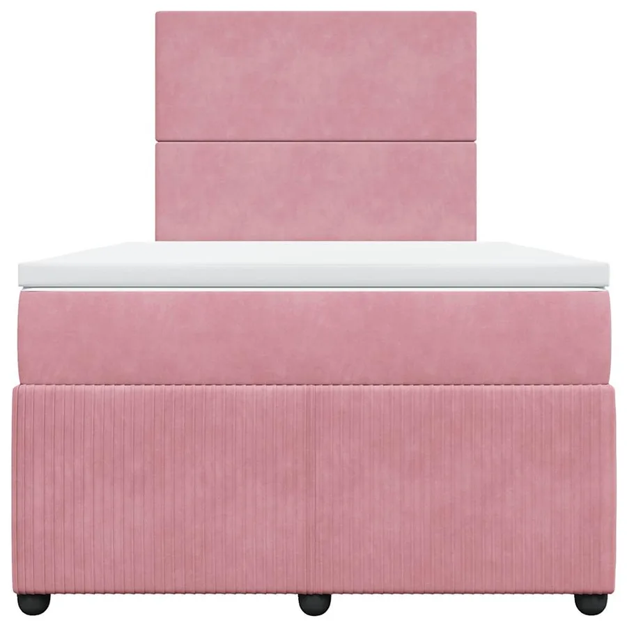 Sommier à lattes de lit avec matelas Rose 120x200 cm Velours - 4