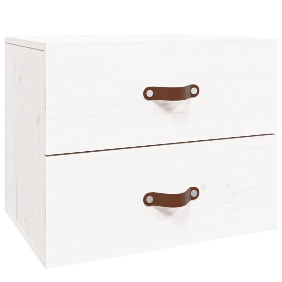 Table de chevet murale Blanc 50x36x40 cm - 2