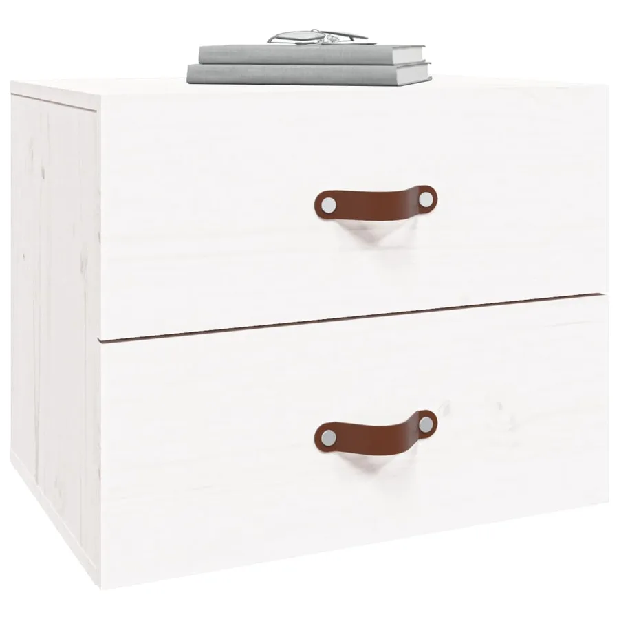 Table de chevet murale Blanc 50x36x40 cm - 4
