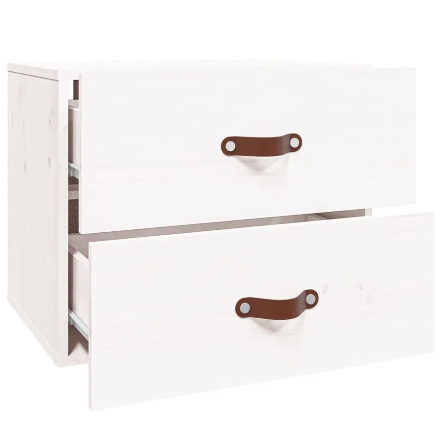 Table de chevet murale Blanc 50x36x40 cm - 8