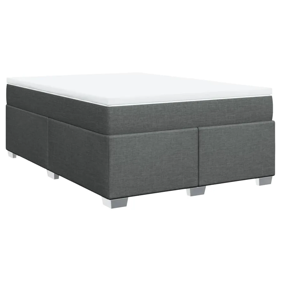 Sommier à lattes de lit avec matelas Gris foncé 160x200cm Tissu - 2