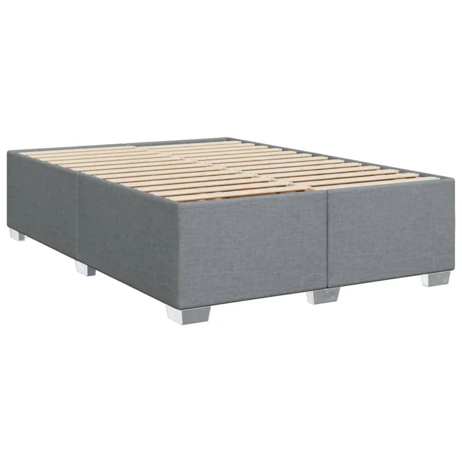 Sommier à lattes de lit avec matelas Gris clair 160x200cm Tissu - 5