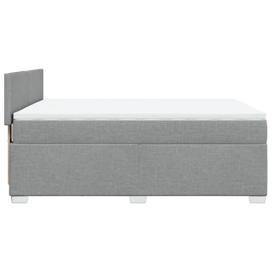 Sommier à lattes de lit avec matelas Gris clair 160x200cm Tissu - 5