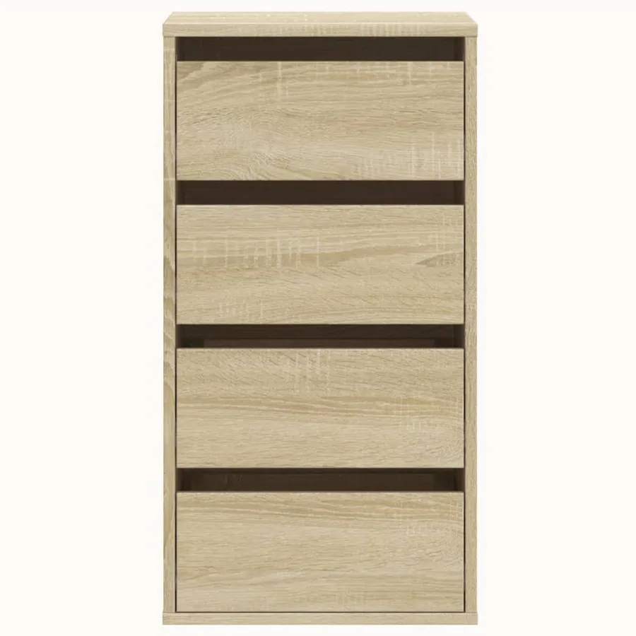 Commode d'angle chêne sonoma 40x41x76 cm bois d'ingénierie - 4