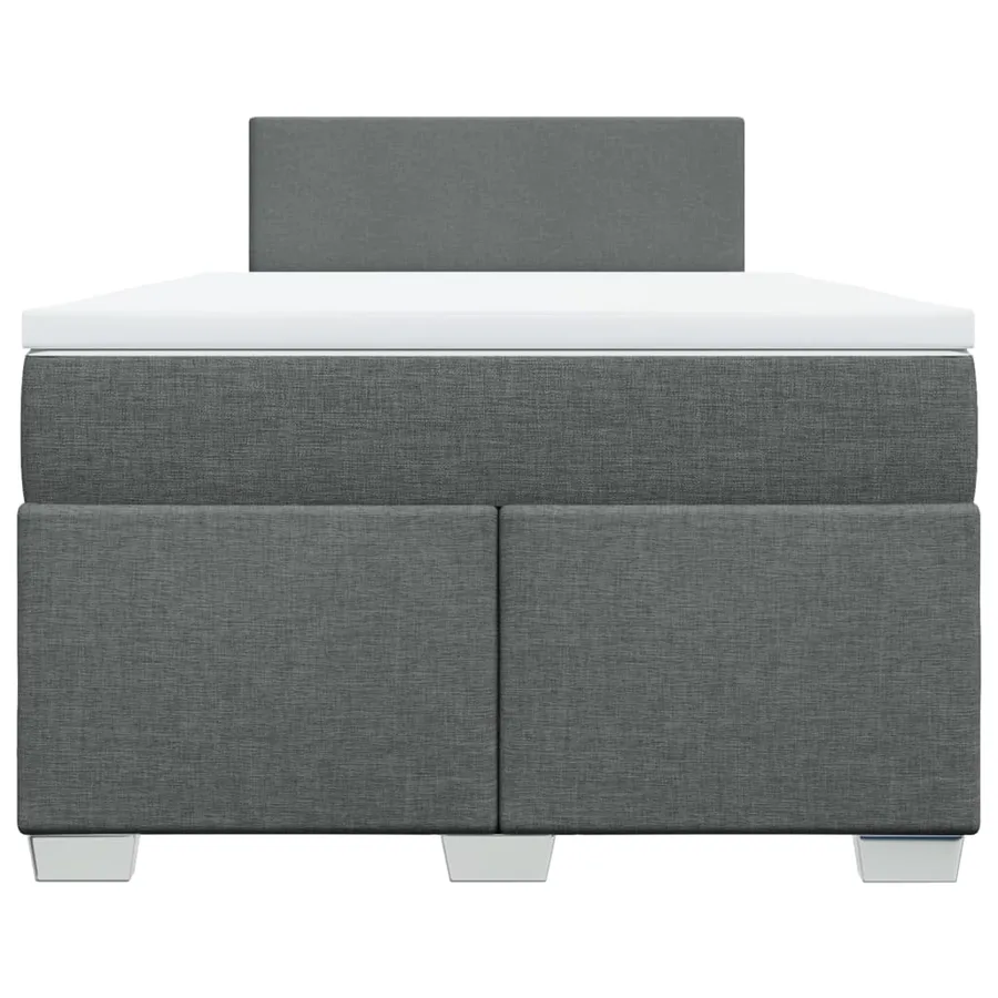Sommier à lattes de lit avec matelas gris foncé 120x190cm tissu - 4