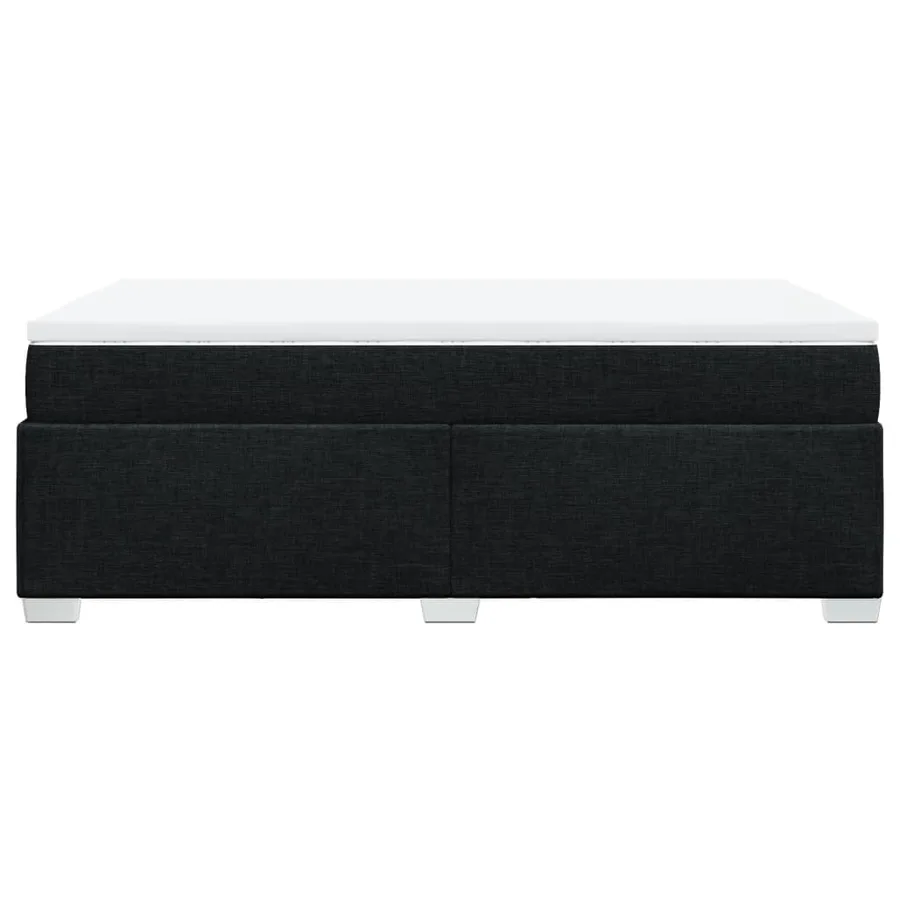 Sommier à lattes de lit avec matelas noir 120x190 cm tissu - 8
