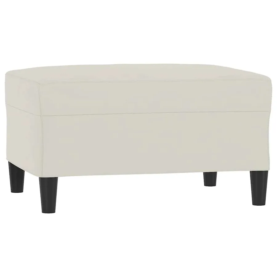 Ensemble de canapés 3 pcs avec coussins Crème Velours - 5