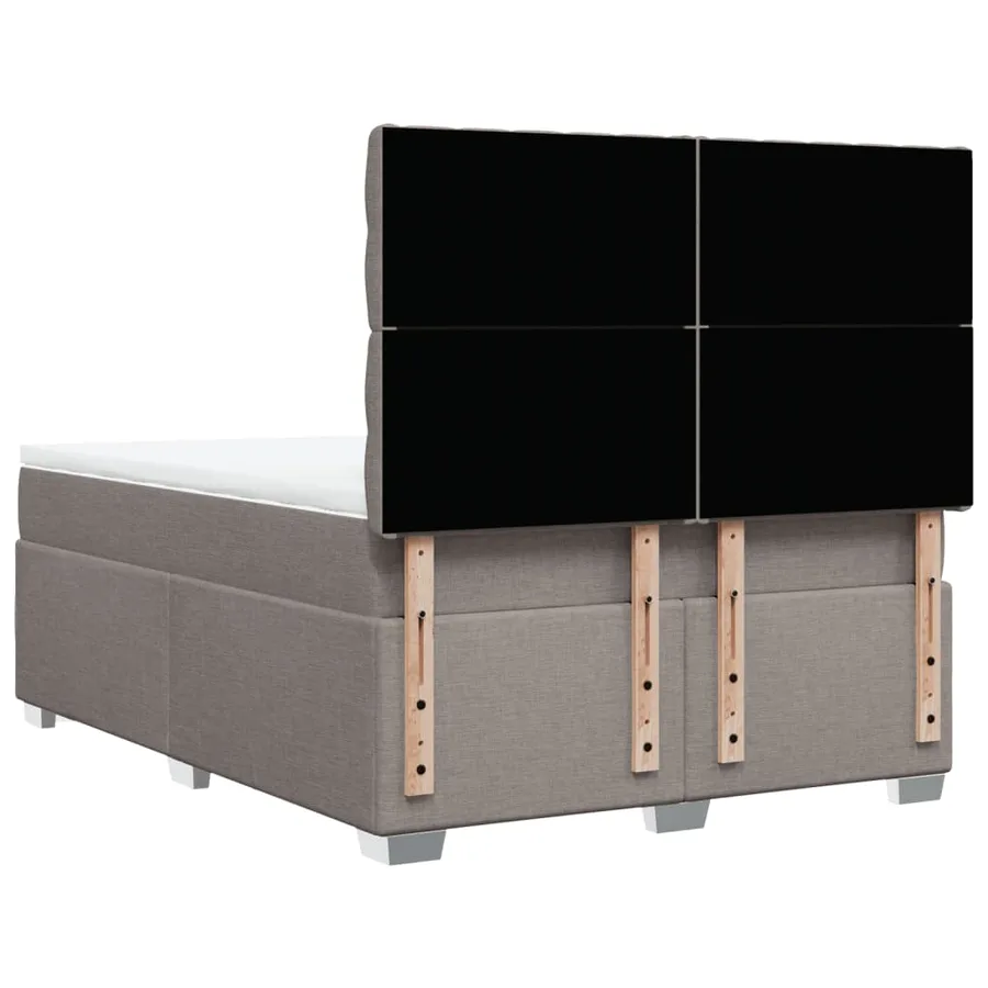 Sommier à lattes de lit avec matelas Taupe 160x200 cm Tissu - 10