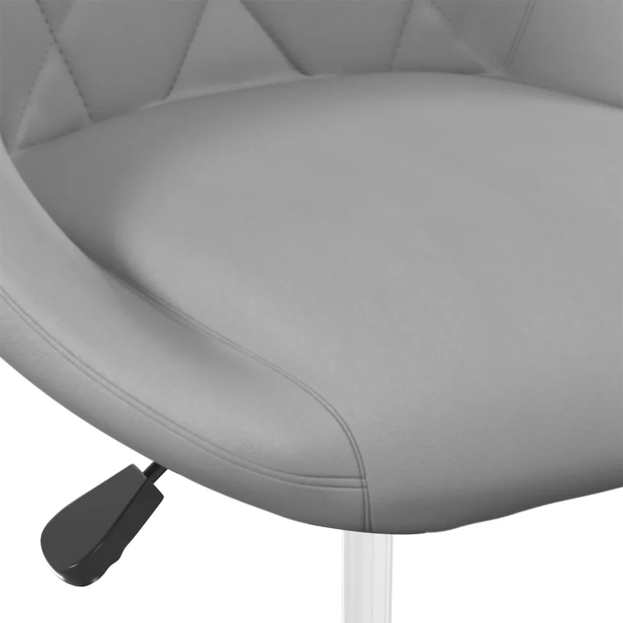 Chaises pivotantes à manger lot de 6 Gris clair Velours - 7