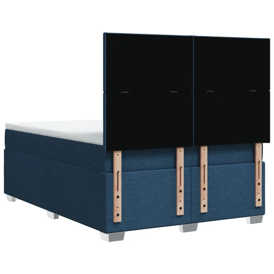 Sommier à lattes de lit avec matelas Bleu 160x200 cm Tissu - 12