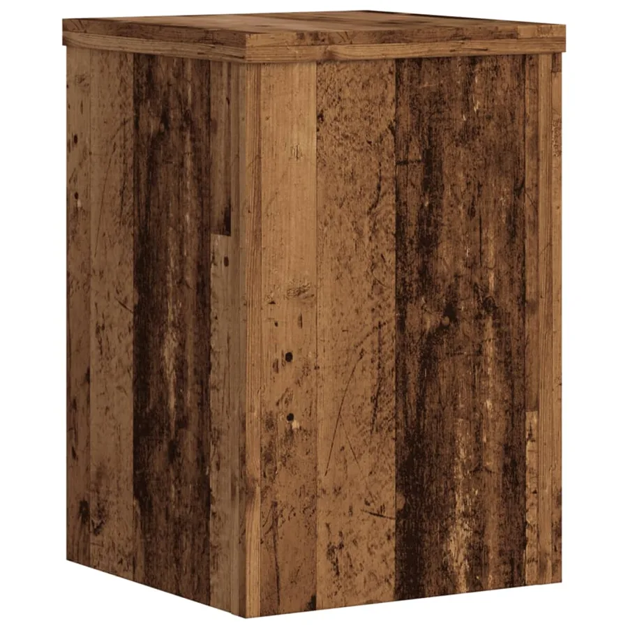 Supports pour plantes 2 pcs vieux bois bois d'ingénierie - 5