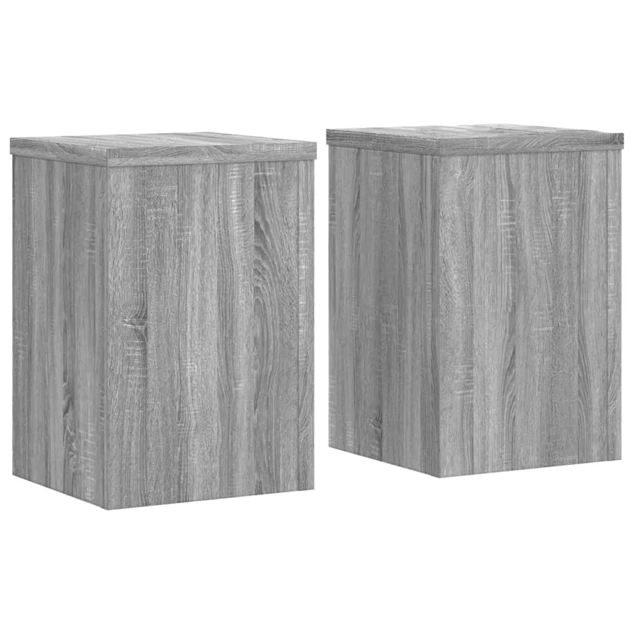 Supports pour plantes 2 pcs sonoma gris bois d'ingénierie - 2