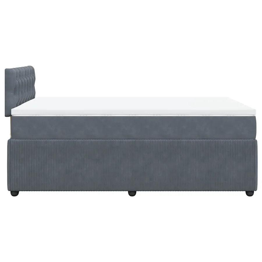 Sommier à lattes de lit et matelas Gris foncé 120x200cm Velours - 7