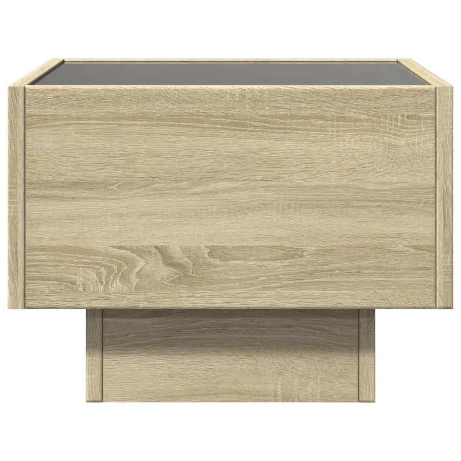 Table de chevet avec LED infini chêne sonoma 40x40x30 cm - 6