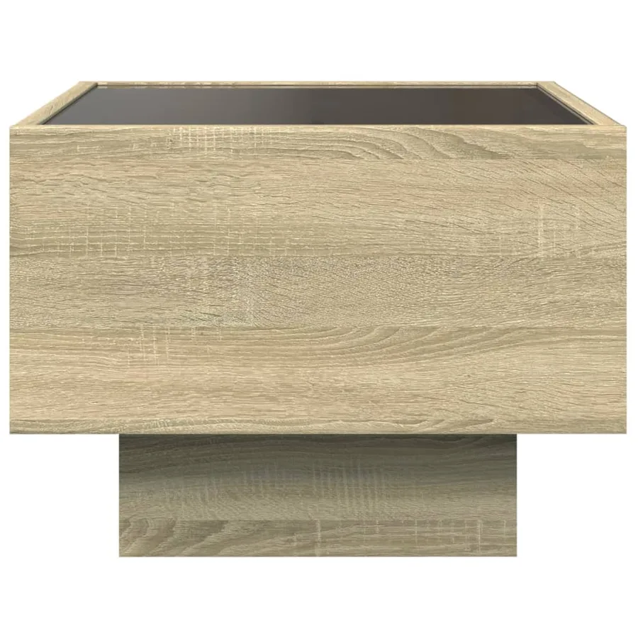 Table de chevet avec LED infini chêne sonoma 40x40x30 cm - 7