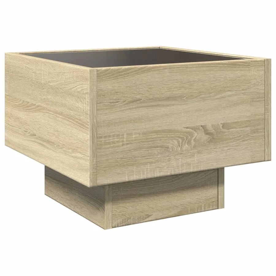 Table de chevet avec LED infini chêne sonoma 40x40x30 cm - 8