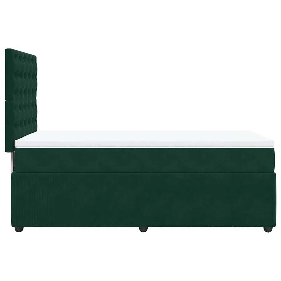 Sommier à lattes de lit avec matelas Vert foncé 90x190 cm - 7
