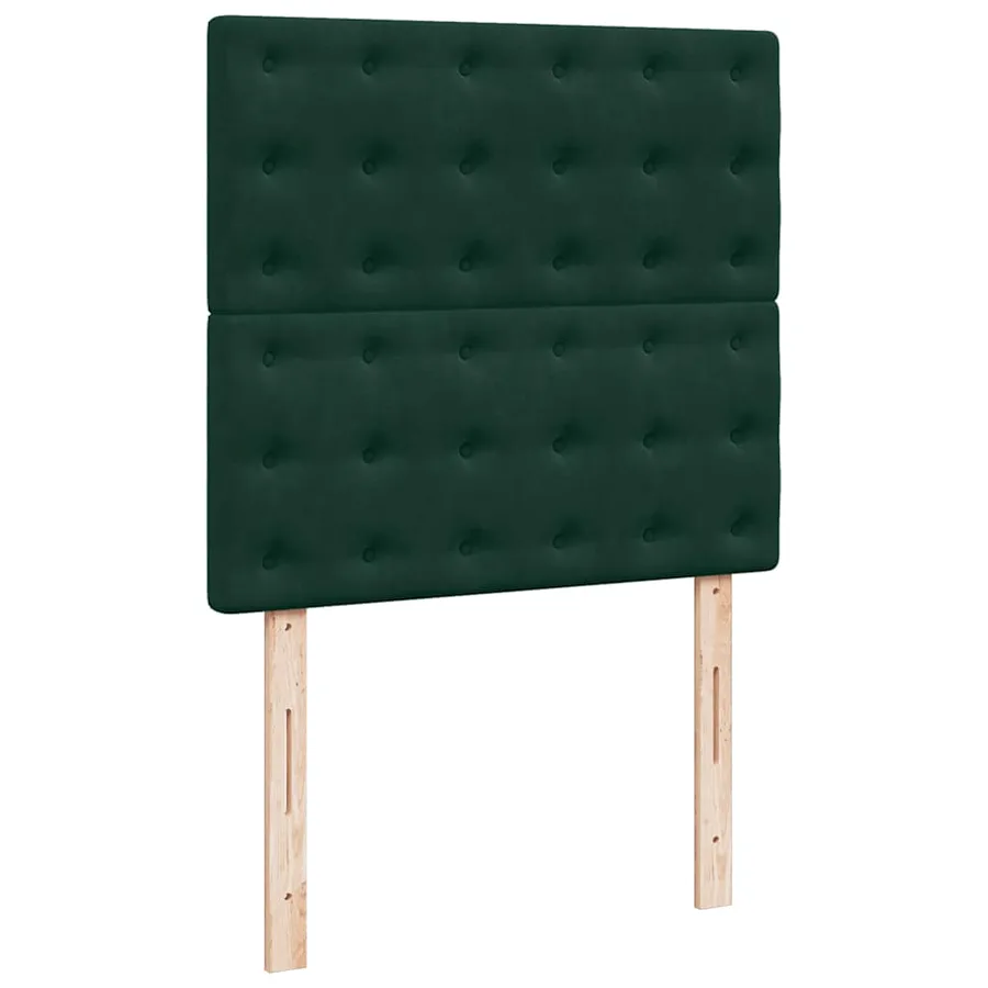 Sommier à lattes de lit avec matelas Vert foncé 90x190 cm - 9