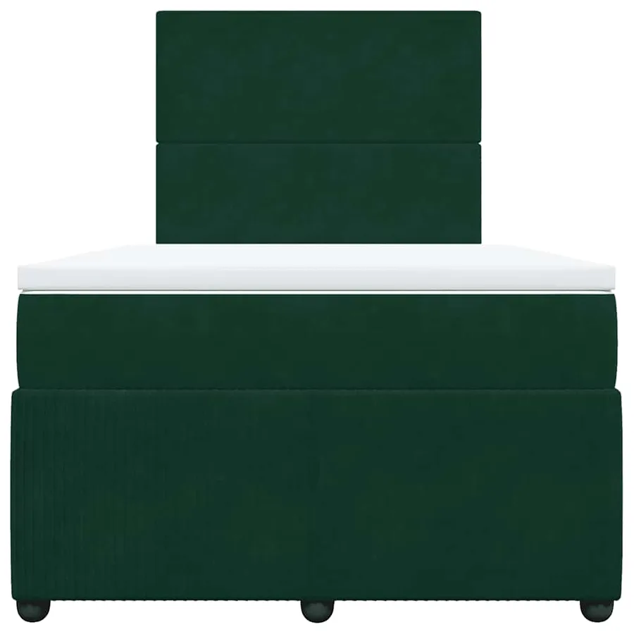 Sommier à lattes de lit et matelas Vert foncé 120x200cm Velours - 6