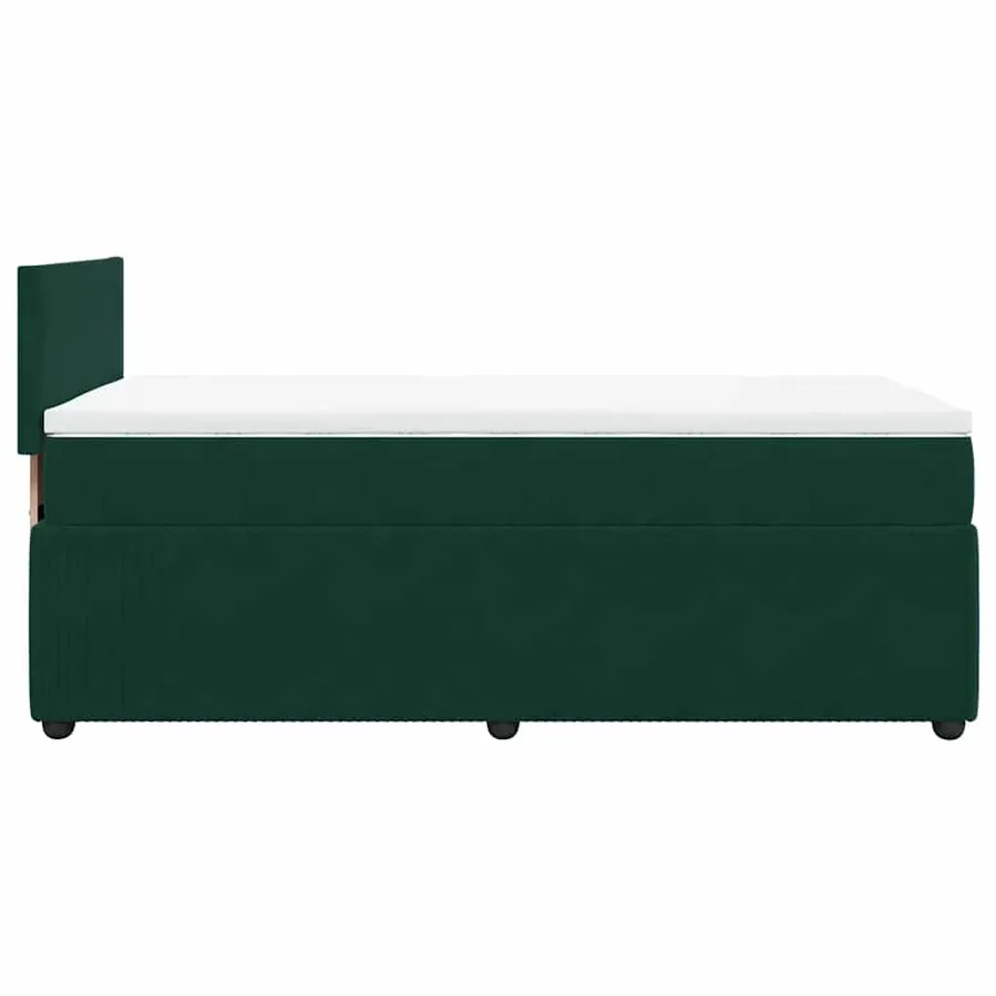 Sommier à lattes de lit avec matelas Vert foncé 90x190 cm - 7