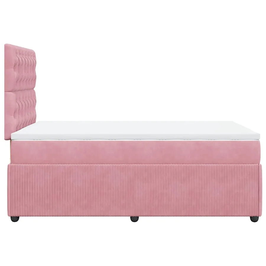 Sommier à lattes de lit avec matelas Rose 120x200 cm Velours - 5