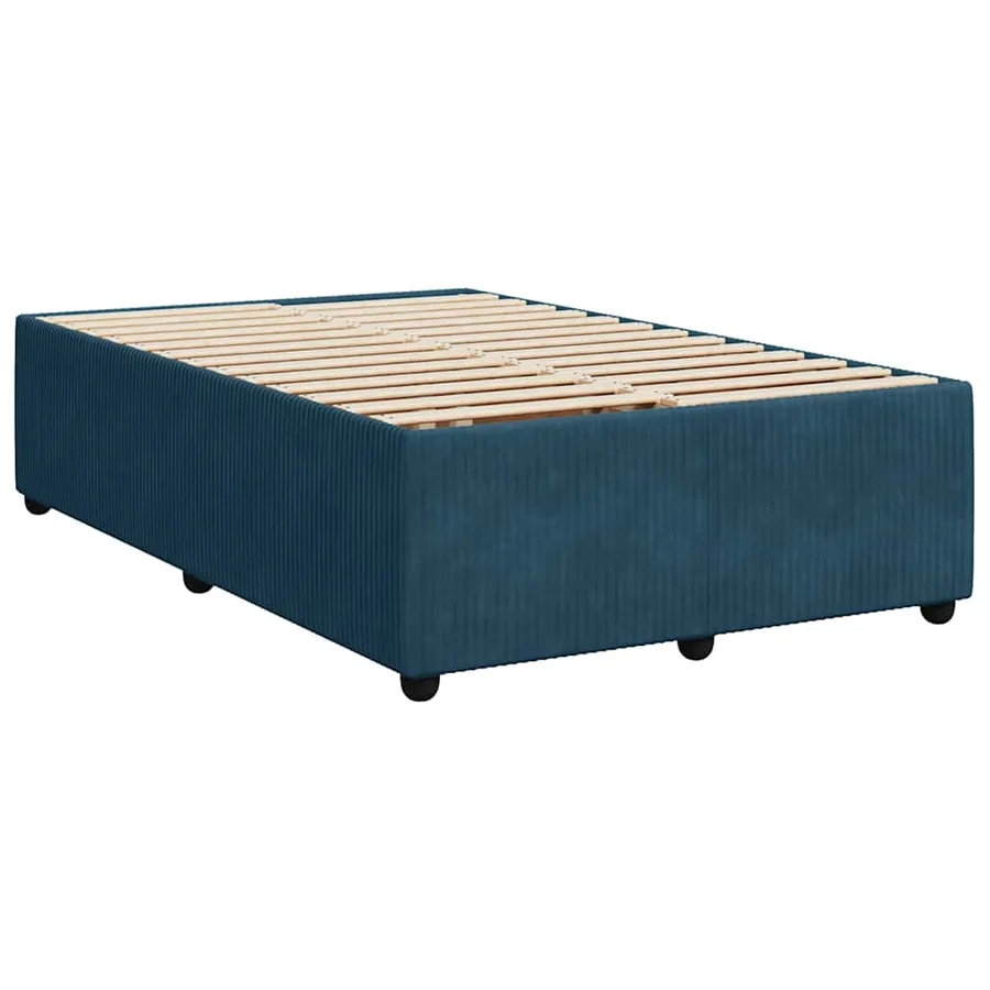 Sommier à lattes de lit et matelas Bleu foncé 120x200cm Velours - 8