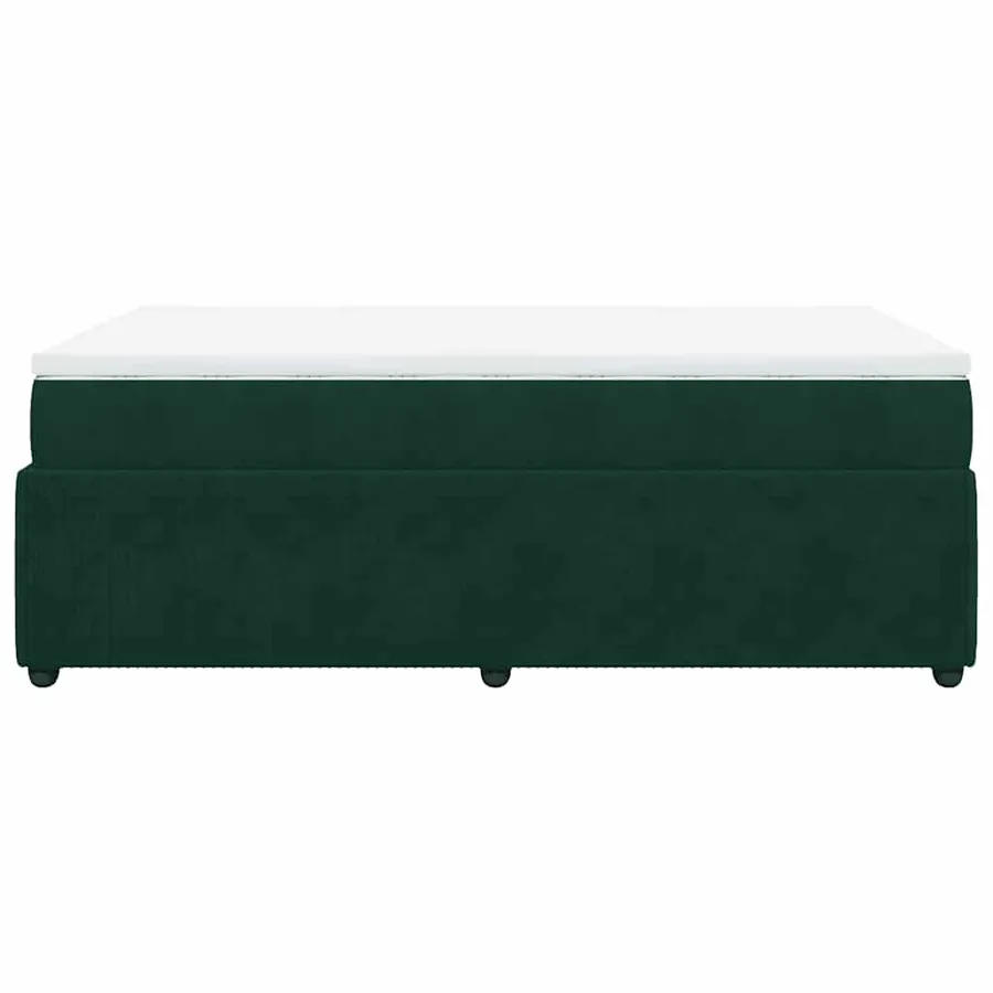 Sommier à lattes de lit avec matelas vert foncé 120x190 cm - 8