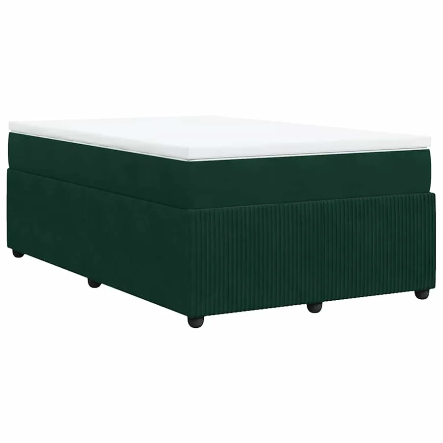 Sommier à lattes de lit avec matelas vert foncé 120x190 cm - 9