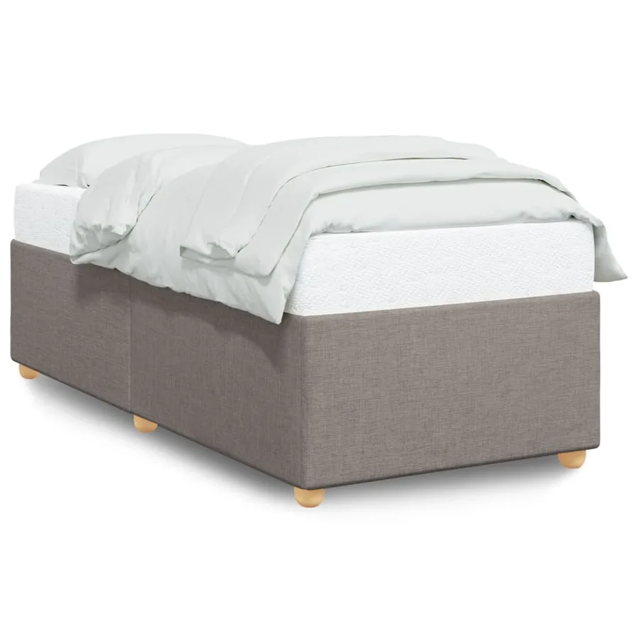 Cadre de lit sans matelas taupe 80x200 cm tissu - 2