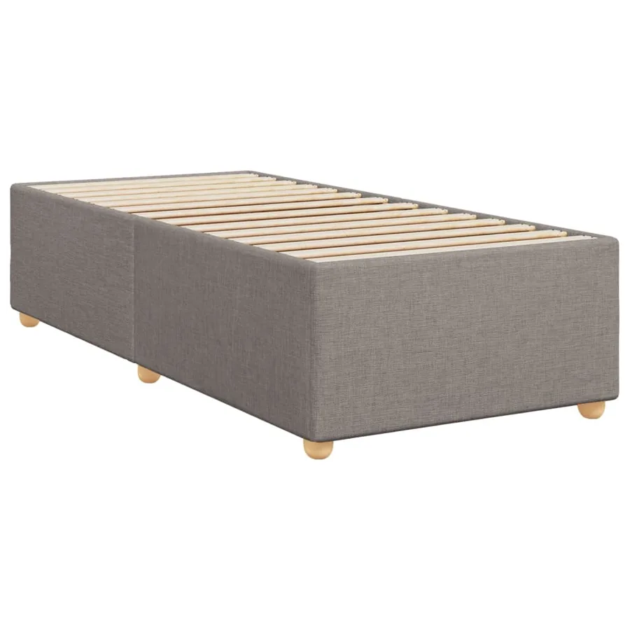 Cadre de lit sans matelas taupe 80x200 cm tissu - 3