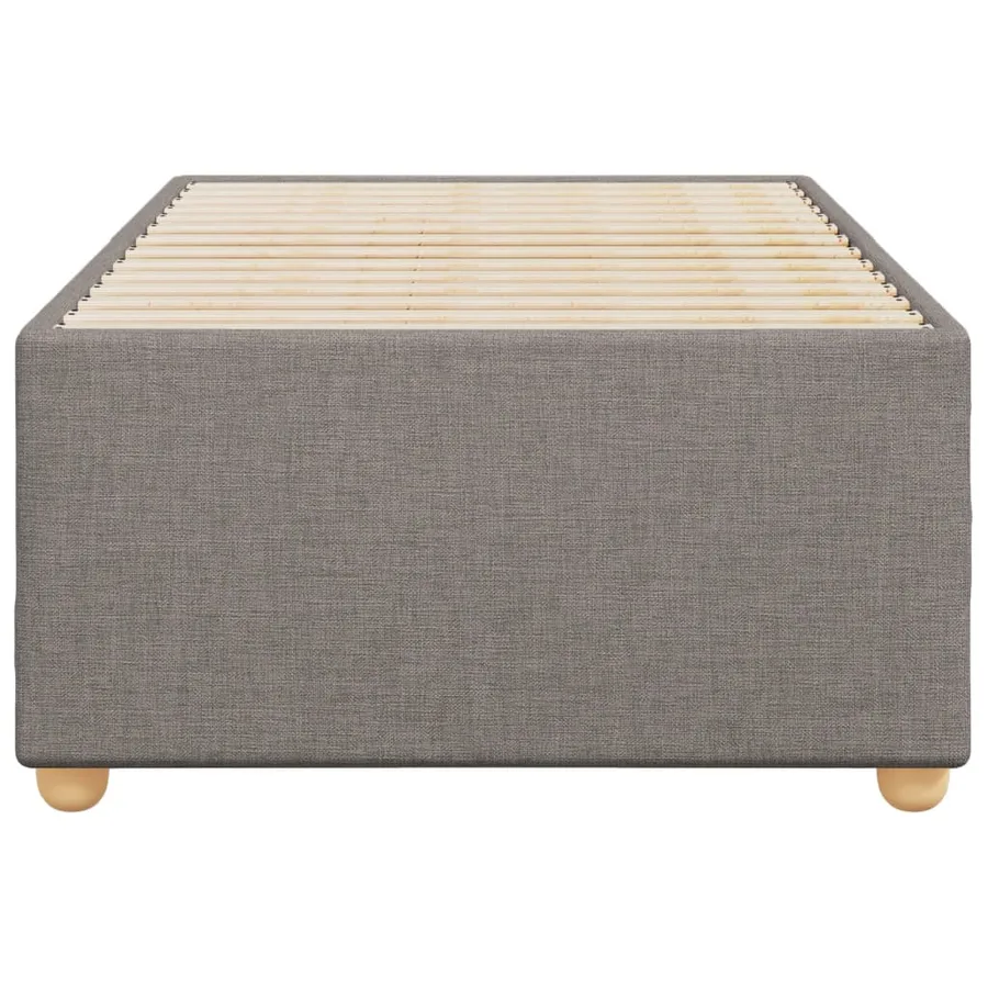 Cadre de lit sans matelas taupe 80x200 cm tissu - 4