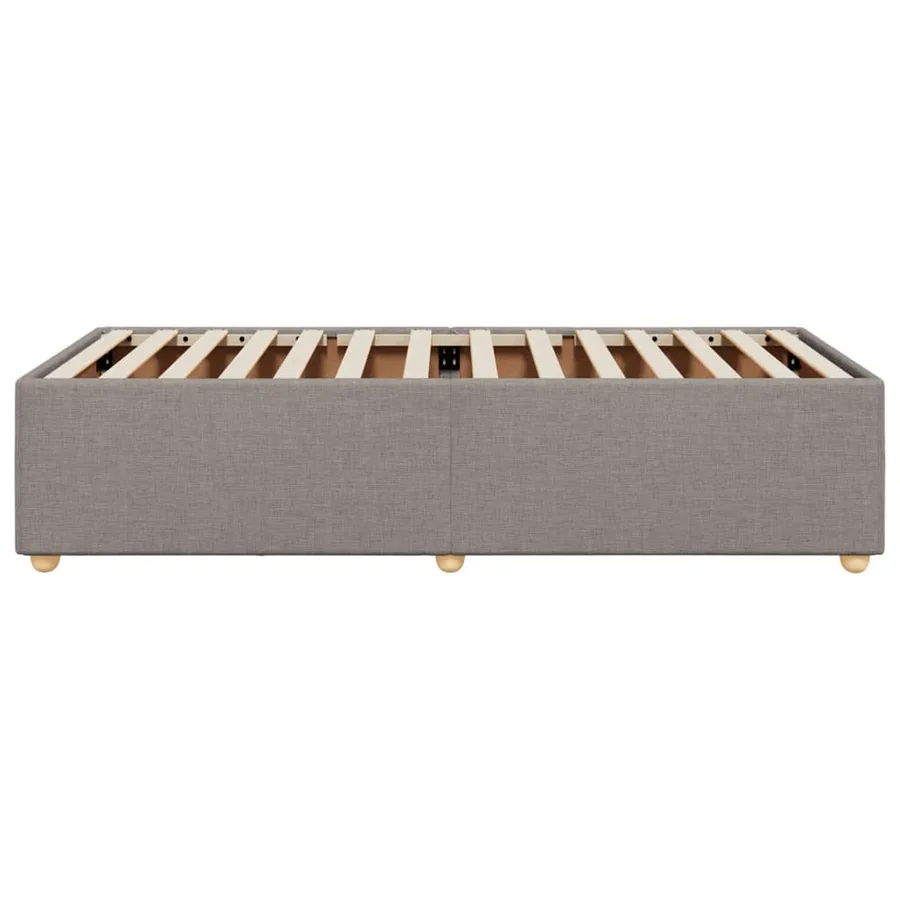Cadre de lit sans matelas taupe 80x200 cm tissu - 5