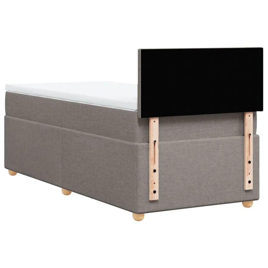 Sommier à lattes de lit avec matelas Taupe 80x200 cm Tissu - 6