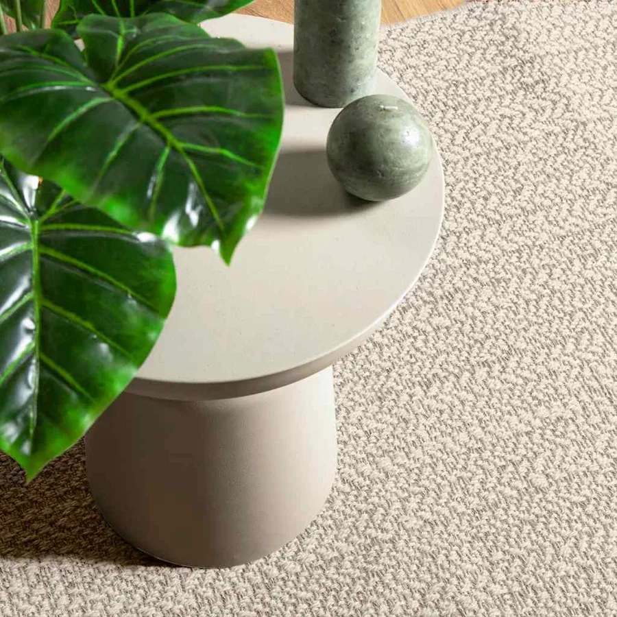 Tapis ZIZUR crème 240x340 cm aspect de jute intérieur extérieur - 2