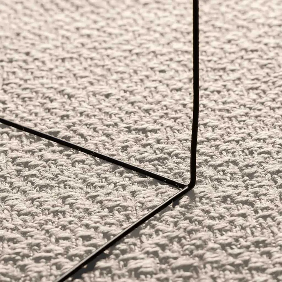 Tapis ZIZUR crème 240x340 cm aspect de jute intérieur extérieur - 4