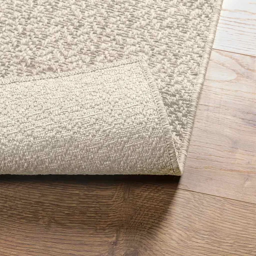 Tapis ZIZUR crème 240x340 cm aspect de jute intérieur extérieur - 7