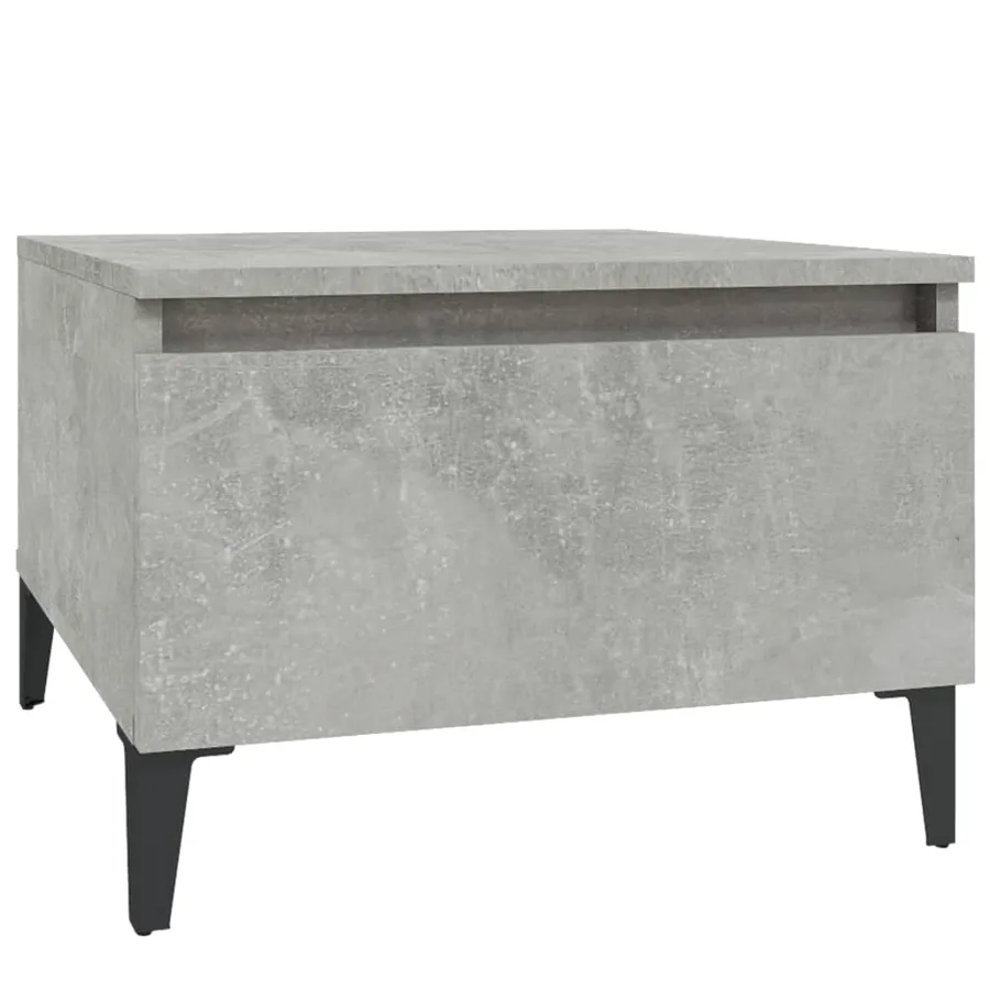 Table d'appoint Gris béton 50x46x35 cm Bois d'ingénierie - 2