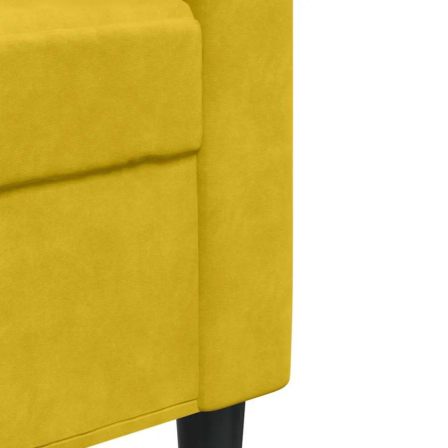 Ensemble de canapés 3 pcs avec coussins Jaune Velours - 7