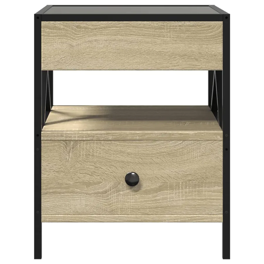 Table basse avec LED Infinity chêne sonoma 40x40x51 cm - 6