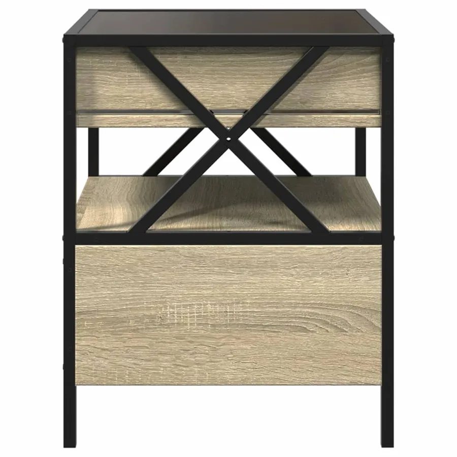 Table basse avec LED Infinity chêne sonoma 40x40x51 cm - 7