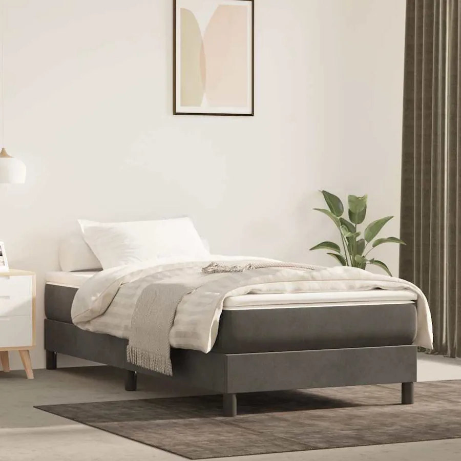 Matelas à ressorts ensachés 90 x 210 cm Gris foncé