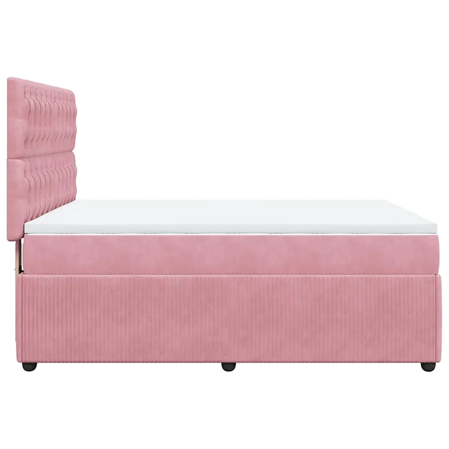 Sommier à lattes de lit avec matelas Rose 160x200 cm Velours - 7