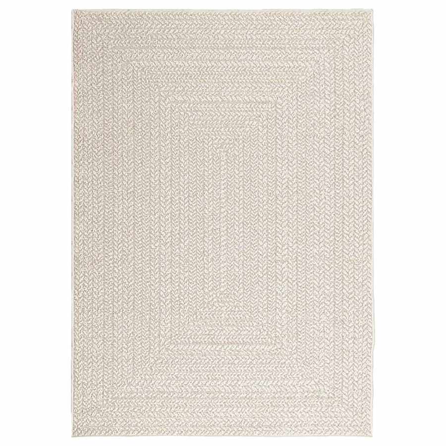 Tapis ZIZUR crème 120x170 cm aspect de jute intérieur extérieur - 3