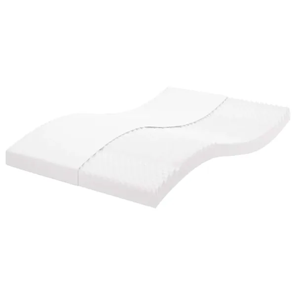 Matelas en mousse blanc 120x210 cm 7 zones dureté 20 ILD
