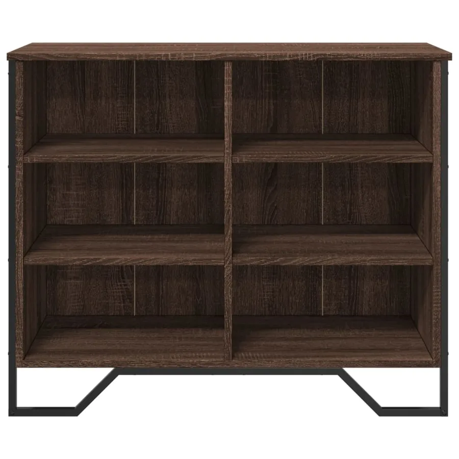 Buffet chêne marron 91x35,5x74,5 cm bois d'ingénierie - 4