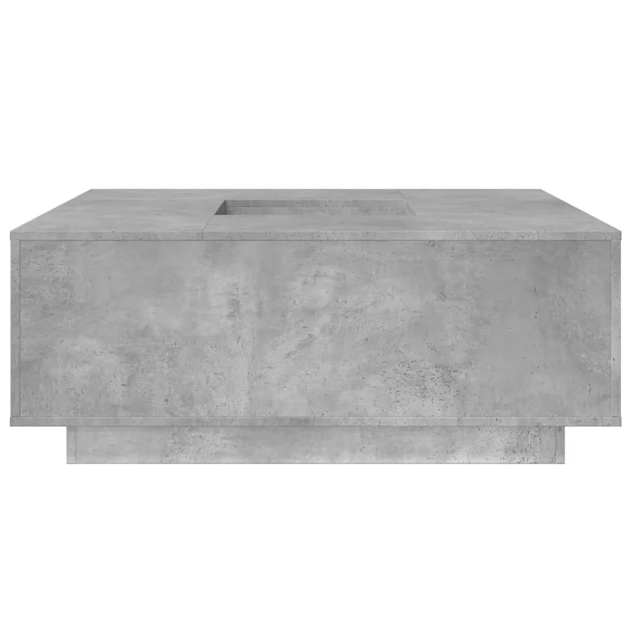 Table basse gris béton 100x100x40 cm bois d'ingénierie - 5
