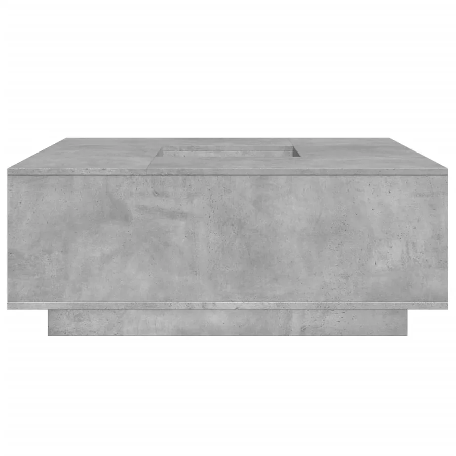 Table basse gris béton 100x100x40 cm bois d'ingénierie - 6