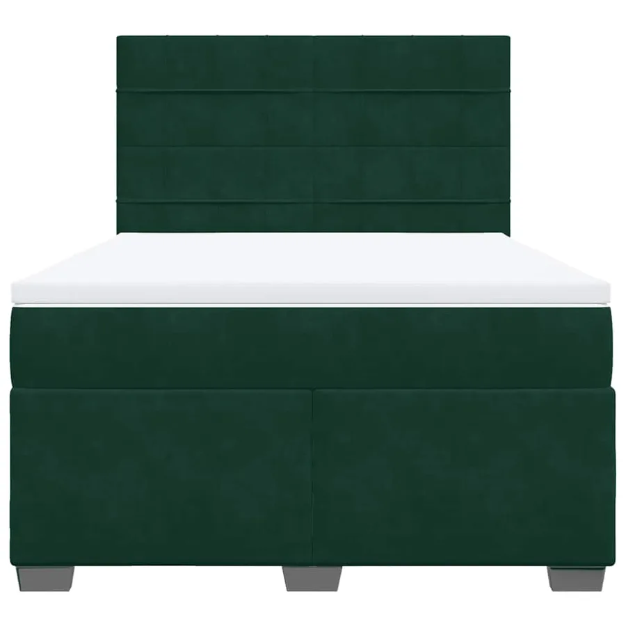 Sommier à lattes de lit et matelas Vert foncé 160x200cm Velours - 6