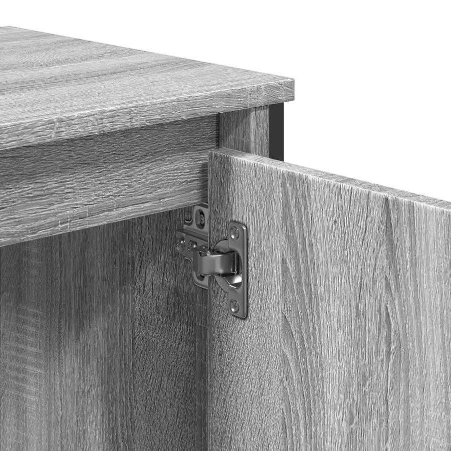 Armoire lavabo de salle de bain sonoma gris 60x35x60 cm - 7