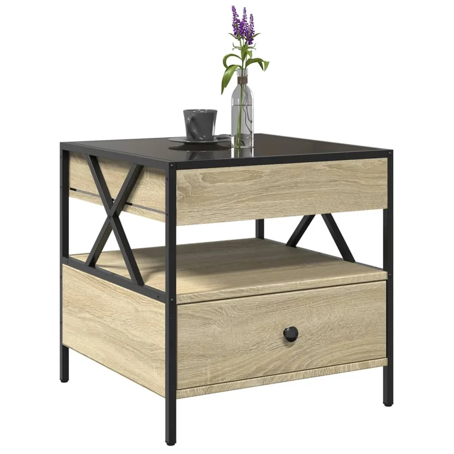 Table basse avec LED Infinity chêne sonoma 50x50x51 cm - 5